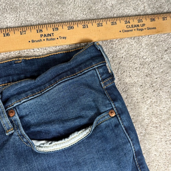 Levi's 502 Men's 46x30 Dark Wash Tapered Fit Stretch Big Tall Jeans - Picture 6 of 10